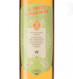 Le Pastis du Liquoriste - Liquoristerie de Provence - Non millésimé - 