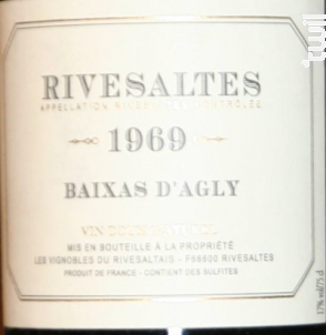 Rivesaltess - Domaine Baixas d'agly - 1969 - Rouge