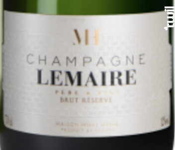 Brut Réserve - Champagne Lemaire Père et Fils - Non millésimé - Effervescent