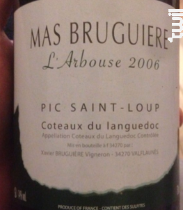 L'Arbouse - Mas Bruguière - 2021 - Rouge