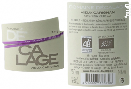 100% Vieux Carignan - Domaine DéCalage - 2024 - Rouge