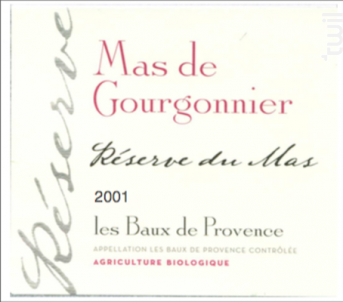 Réserve du mas - Mas Gourgonnier - 2019 - Rouge