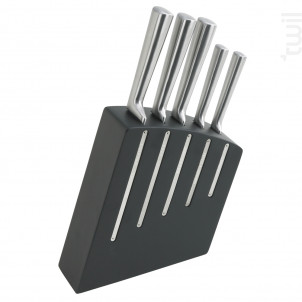 Bloc De 5 Couteaux Kimono Noir - jean dubost -  - 