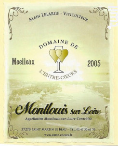 Montlouis Moelleux 2005 - Domaine de L'Entre-Coeurs - Alain Lelarge - 2005 - Blanc