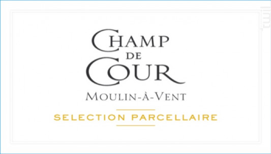 Champ de Cour - Domaine Labruyère - 2018 - Rouge