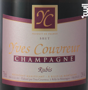 Rubis - Champagne Yves Couvreur - Non millésimé - Effervescent