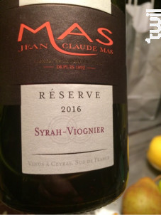 Réserve Syrah-Viognier - Les Domaines Paul Mas - Jean Claude Mas - 2016 - Rouge