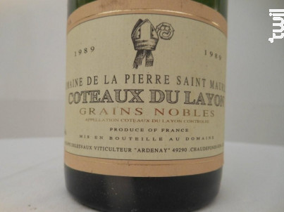 Coteaux-du-Layon Sélection De Grains Nobles - Domaine de la pierre Saint-Maurille - 1990 - Blanc