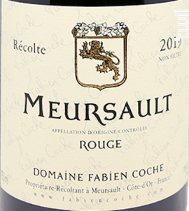 Meursault Rouge - Fabien Coche-Bouillot - 2023 - Rouge