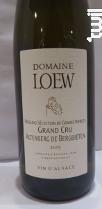 Sélection de grains nobles Gc Altenberg De Bergbieten - Domaine Loew - 2015 - Blanc