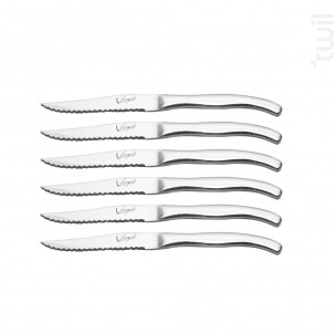 Coffret De 6 Couteaux À Steak Inox Brillant - Amefa -  - 