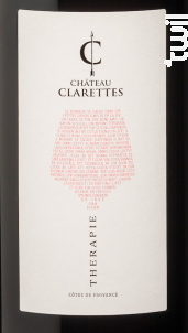 Thérapie Rouge - Château Clarettes - 2019 - Rouge