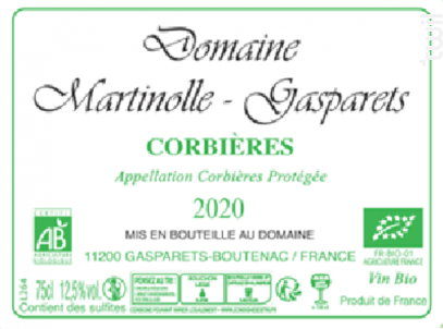 CORBIERES ARTISANAL BIO - Domaine Martinolle-Gasparets - 2020 - Rosé