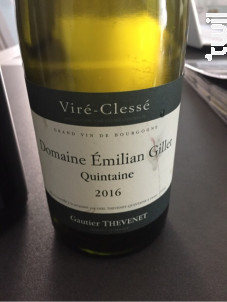 Quintaine - Thevenet Quintaine - Domaine Emilian Gillet - 2016 - Blanc
