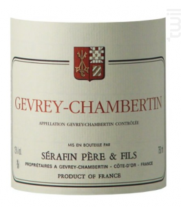 GEVREY CHAMBERTIN - Sérafin Père & Fils - 2015 - Rouge