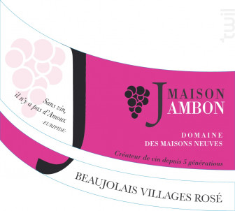 Vin Rosé - Domaine des Maisons Neuves - Maison Jambon - 2020 - Rosé