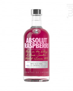 Vodka Raspberry Framboise - Absolut Vodka - Non millésimé - 
