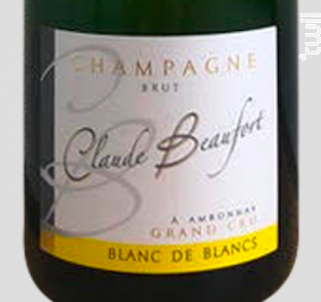 Blanc de Blancs Grand Cru - Champagne Claude Beaufort - Non millésimé - Effervescent