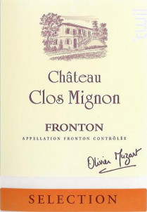 Château Clos Mignon - Cuvée Sélection - Château Clos Mignon - 2013 - Rouge