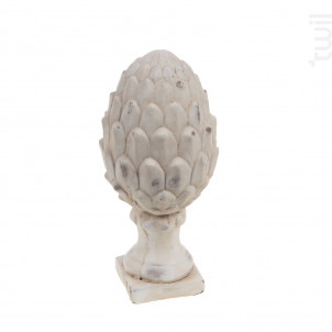 Pomme De Pin Blanche Patine 29 Cm - Amadeus -  - 