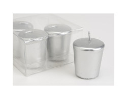 Lot De 4 Bougies Votive 4 6 X 5 1 Cm Argent - Amadeus -  - 