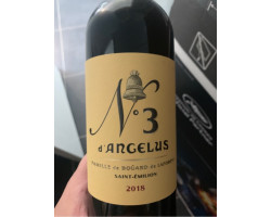 Le N°3 d'Angélus - Château Angélus - 2018 - Rouge