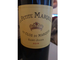 La Petite Marquise du Clos du Marquis - Domaines Delon • Clos du Marquis - 2018 - Rouge