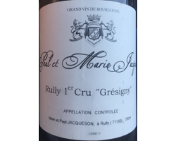 Rully Premier Cru Grésigny - Domaine Paul et Marie Jacqueson - 2021 - Blanc