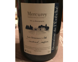 Mercurey Les Ormeaux - Domaine de l'Evêché - 2022 - Rouge