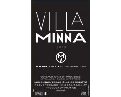 VILLA MINNA - VILLA MINNA VINEYARD - 2018 - Rouge