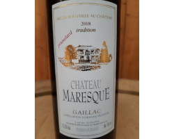 Château Maresque Prunelard - Château Maresque - 2018 - Rouge