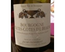 Bourgogne Hautes-Côtes de Beaune - Jacob Frèrebeau - 2022 - Rouge