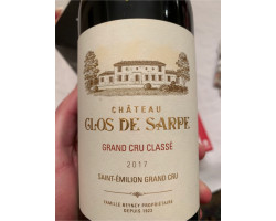 Château Clos de Sarpe - Château Clos de Sarpe - 2017 - Rouge