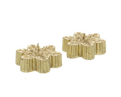 Lot De 2 Bougies Feuilles Dorées - Amadeus -  - 