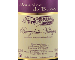 Beaujolais Villages - Domaine du Barvy - 2022 - Rouge