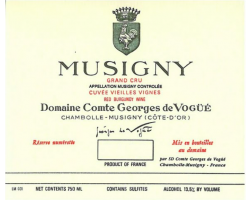 Musigny Grand Cru vieilles vignes - Domaine Comte Georges de Vogüé - 2013 - Rouge