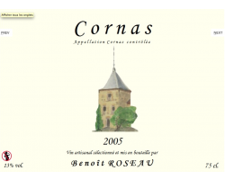 Cornas - Benoît Roseau - Clos du pigeonnier - 2019 - Rouge