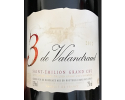 3 de Valandraud - Château Valandraud - 2017 - Rouge