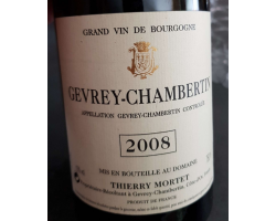 Gevrey-Chambertin - Domaine Thierry Mortet - 2019 - Rouge