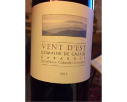 Vent d'Est - Domaine de cabrol - 2005 - Rouge