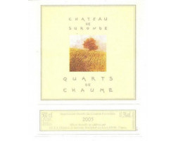 Quarts de Chaume - Château de Suronde - 2001 - Blanc