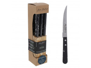 Bloc 6 Couteaux À Steak Sense Noir - jean dubost -  - 