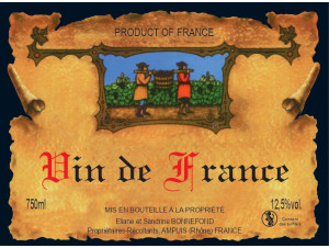 Vin de France - Domaine Bonnefond Eliane - 2019 - Rouge