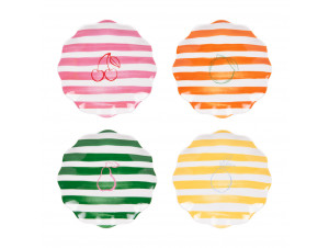 Set De 4 Assiettes À Dessert Tutti Frutti 20 Cm - table passion -  - 