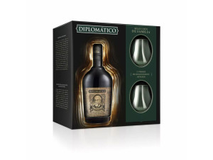 Coffret Diplomatico Seleccion De Familia + 2 Verres - Diplomático - Non millésimé - 