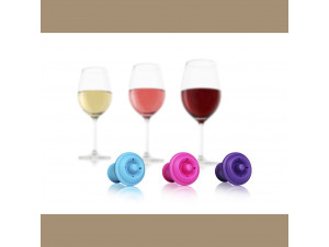 Set De 3 Bouchons Couleur - vacuvin -  - 