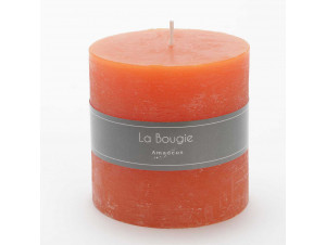 Bougie Grand Cylindre Orange 10 X 10 Cm lot De 6 - Amadeus -  - 