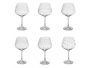 Coffret De 6 Verres À Pied Dégustation Graphik - table passion -  - 