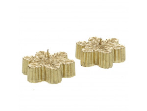 Lot De 2 Bougies Feuilles Dorées - Amadeus -  - 