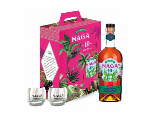 Naga Siam 10 Ans Coffret Avec 2 Verres De Dégustation - Naga - Non millésimé - 